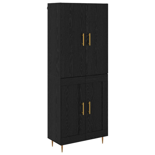 Highboard Black Oak 69.5 x 34 x 180 cm Engineered Wood Highboard Black Oak 69.5 x 34 x 180 cm Engineered Wood