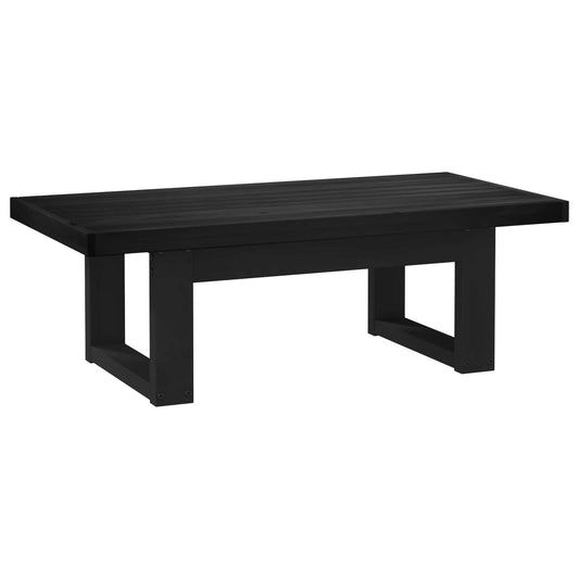 Coffee Table NOAIN Black 119 x 60 x 40 cm Solid Pine Wood Coffee Table NOAIN Black 119 x 60 x 40 cm Solid Pine Wood