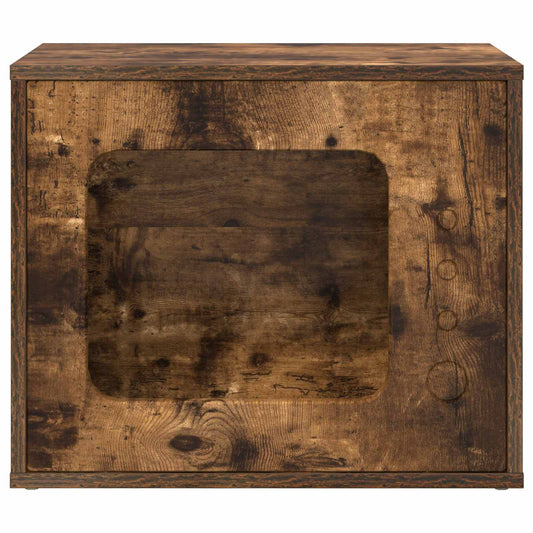 Cat House Smoked Oak 51 x 30 x 42 cm Engineered Wood Cat House Smoked Oak 51 x 30 x 42 cm Engineered Wood