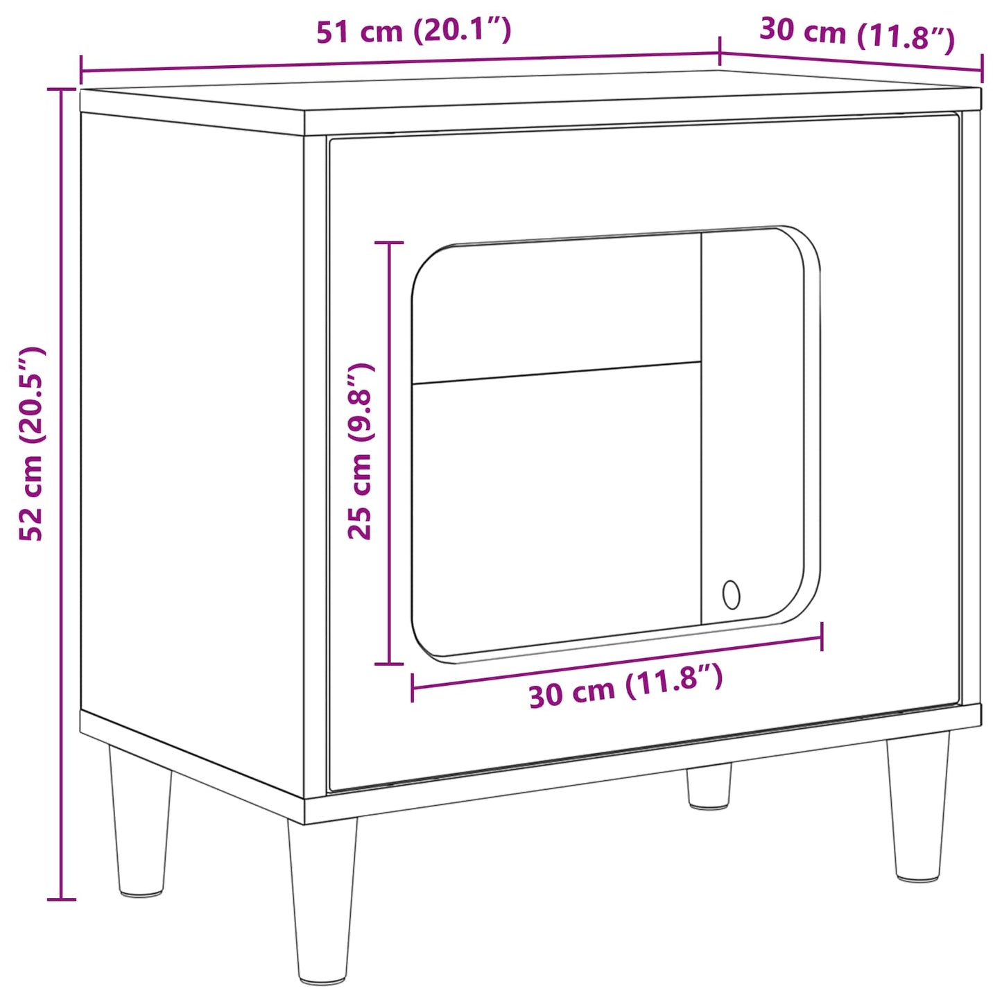 Cat House White 51 x 30 x 52 cm Engineered Wood