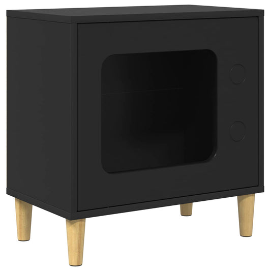 Cat House Black 51 x 30 x 52 cm Engineered Wood Cat House Black 51 x 30 x 52 cm Engineered Wood