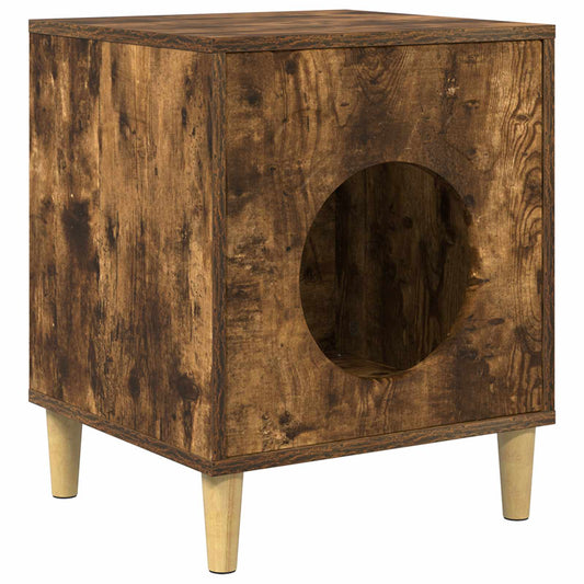 Cat House Smoked Oak 42.5 x 40 x 53 cm Engineered Wood Cat House Smoked Oak 42.5 x 40 x 53 cm Engineered Wood