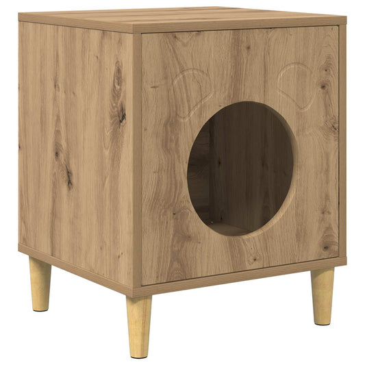 Cat House Artisian Oak 42.5 x 40 x 53 cm Engineered Wood Cat House Artisian Oak 42.5 x 40 x 53 cm Engineered Wood