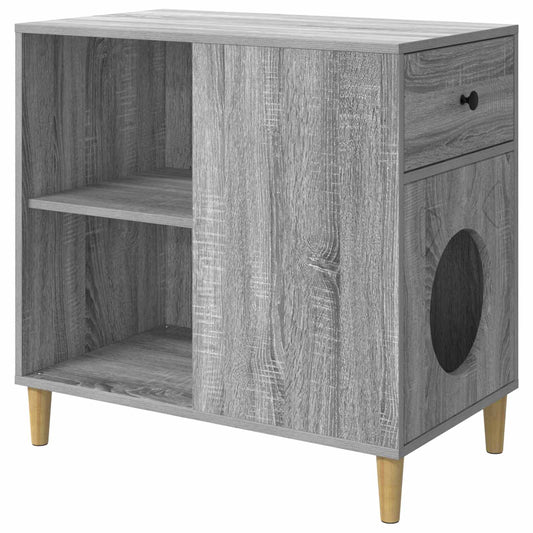 Cat House Grey Sonoma 72 x 42.5 x 70 cm Engineered Wood Cat House Grey Sonoma 72 x 42.5 x 70 cm Engineered Wood