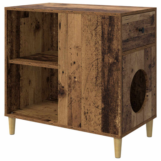 Cat House Old Wood 72 x 42.5 x 70 cm Engineered Wood Cat House Old Wood 72 x 42.5 x 70 cm Engineered Wood