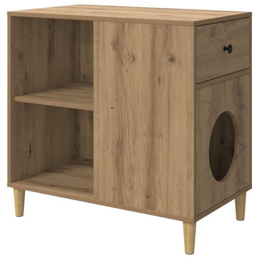 Cat House Artisian Oak 72 x 42.5 x 70 cm Engineered Wood Cat House Artisian Oak 72 x 42.5 x 70 cm Engineered Wood