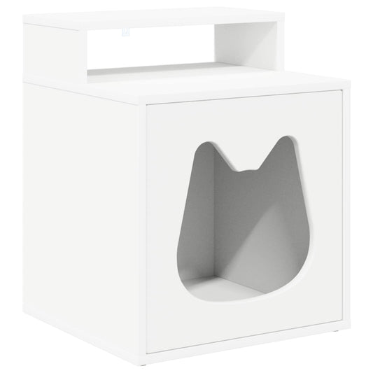 Cat House White 42.5 x 40 x 53.5 cm Engineered Wood Cat House White 42.5 x 40 x 53.5 cm Engineered Wood