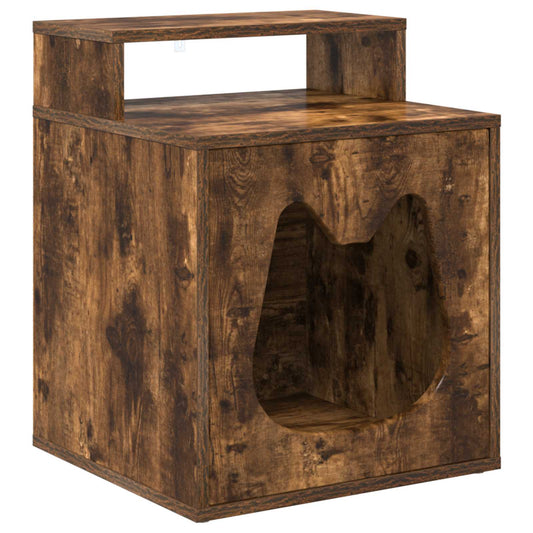 Cat House Smoked Oak 42.5 x 40 x 53.5 cm Engineered Wood Cat House Smoked Oak 42.5 x 40 x 53.5 cm Engineered Wood