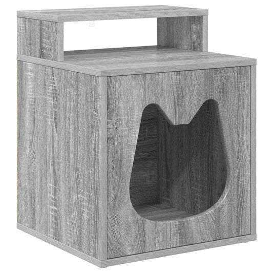 Cat House Grey Sonoma 42.5 x 40 x 53.5 cm Engineered Wood Cat House Grey Sonoma 42.5 x 40 x 53.5 cm Engineered Wood