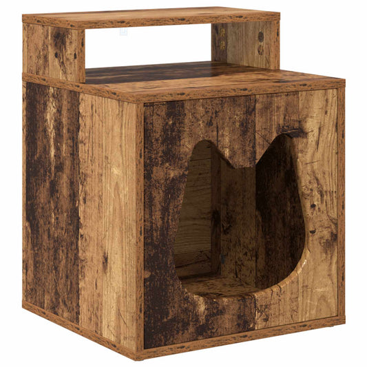 Cat House Old Wood 42.5 x 40 x 53.5 cm Engineered Wood Cat House Old Wood 42.5 x 40 x 53.5 cm Engineered Wood