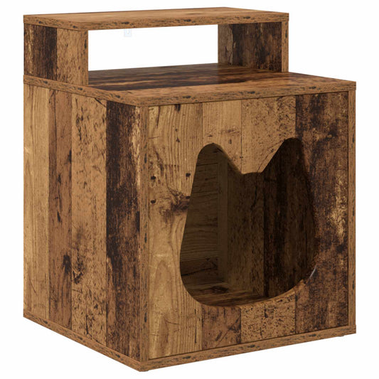 Cat House Old Wood 42.5 x 40 x 53.5 cm Engineered Wood Cat House Old Wood 42.5 x 40 x 53.5 cm Engineered Wood