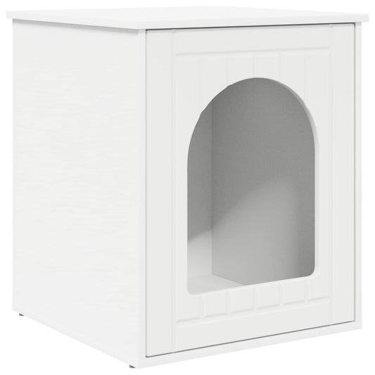 Cat House White 53 x 52 x 62 cm Engineered Wood Cat House White 53 x 52 x 62 cm Engineered Wood