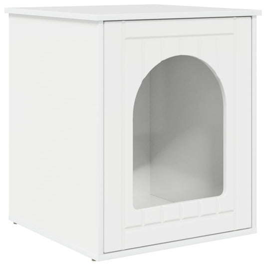 Cat House Gloss White 53 x 52 x 62 cm Engineered Wood Cat House Gloss White 53 x 52 x 62 cm Engineered Wood