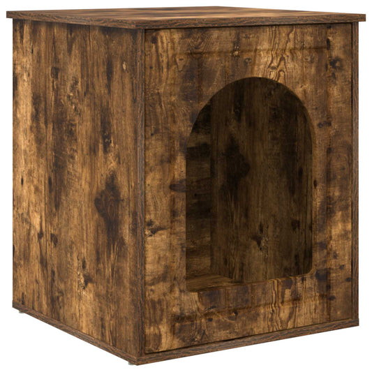 Cat House Smoked Oak 53 x 52 x 62 cm Engineered Wood Cat House Smoked Oak 53 x 52 x 62 cm Engineered Wood