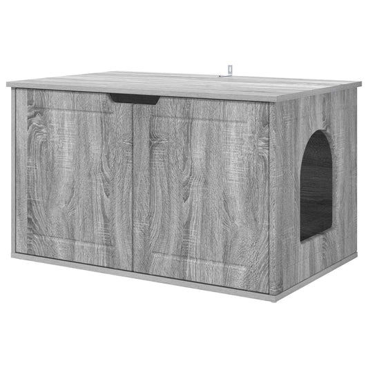 Cat House Grey Sonoma 85 x 55 x 50.5 cm Engineered Wood Cat House Grey Sonoma 85 x 55 x 50.5 cm Engineered Wood