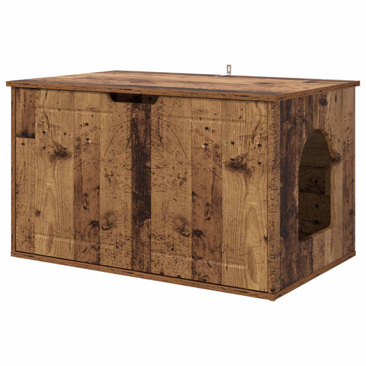 Cat House Old Wood 85 x 55 x 50.5 cm Engineered Wood Cat House Old Wood 85 x 55 x 50.5 cm Engineered Wood