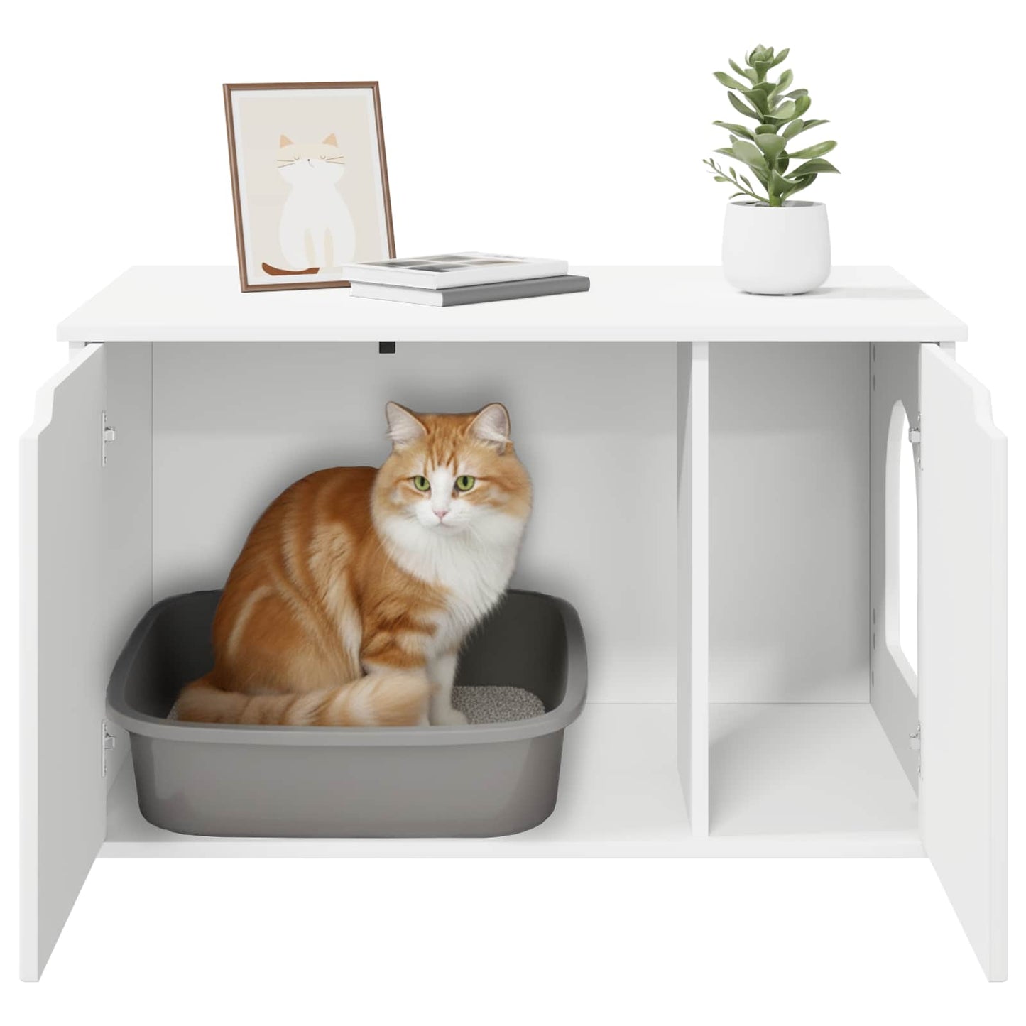 Cat House White 85 x 55 x 50.5 cm Engineered Wood