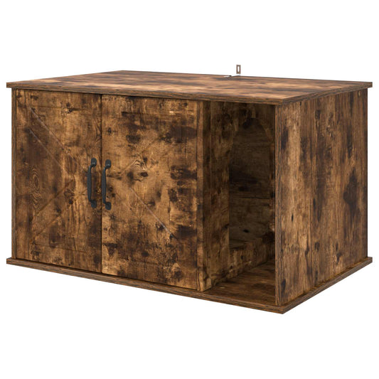 Cat House Smoked Oak 85 x 55 x 50.5 cm Engineered Wood Cat House Smoked Oak 85 x 55 x 50.5 cm Engineered Wood