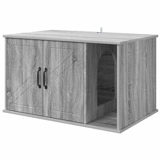 Cat House Grey Sonoma 85 x 55 x 50.5 cm Engineered Wood Cat House Grey Sonoma 85 x 55 x 50.5 cm Engineered Wood