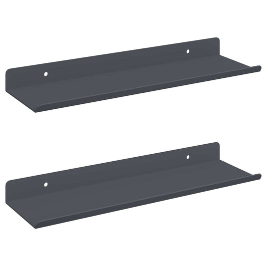 Floating Shelf 2 pcs Anthracite 30 x 9 x 2.5 cm Steel Floating Shelf 2 pcs Anthracite 30 x 9 x 2.5 cm Steel