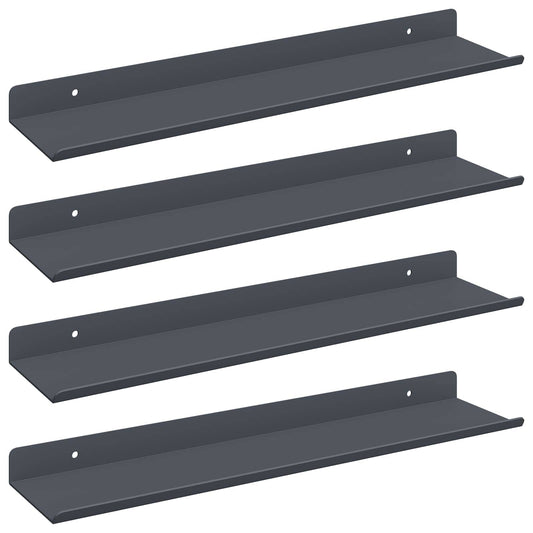 Floating Shelf 4 pcs Anthracite 40 x 8.5 x 2.5 cm Steel Floating Shelf 4 pcs Anthracite 40 x 8.5 x 2.5 cm Steel
