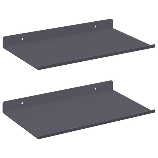 Floating Shelf 2 pcs Anthracite 30 x 18 x 2.5 cm Steel Floating Shelf 2 pcs Anthracite 30 x 18 x 2.5 cm Steel