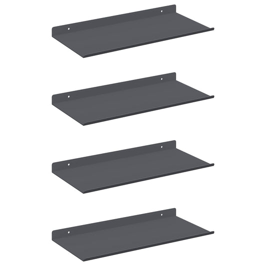 Floating Shelf 4 pcs Anthracite 40 x 18 x 2.5 cm Steel Floating Shelf 4 pcs Anthracite 40 x 18 x 2.5 cm Steel