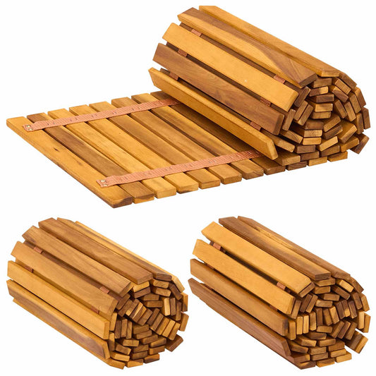 Garden Pathway 3 pcs Natural 200 x 40 cm Solid Acacia Wood Garden Pathway 3 pcs Natural 200 x 40 cm Solid Acacia Wood
