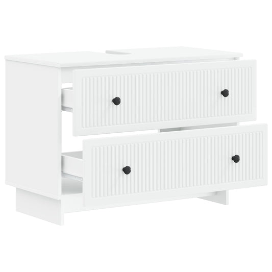 Bathroom Sink Cabinet EDE White 82 x 41x 59 cm Engineered Wood Bathroom Sink Cabinet EDE White 82 x 41x 59 cm Engineered Wood