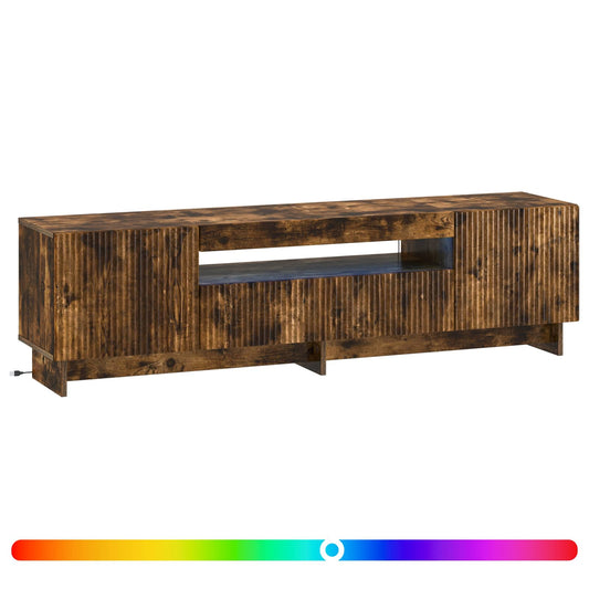 LED TV Cabinet Smoked Oak Engineered Wood LED TV Cabinet Smoked Oak Engineered Wood