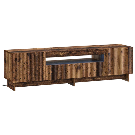 LED TV Cabinet EDE 153 x 35 x 43 cm Old Wood Engineered Wood LED TV Cabinet EDE 153 x 35 x 43 cm Old Wood Engineered Wood