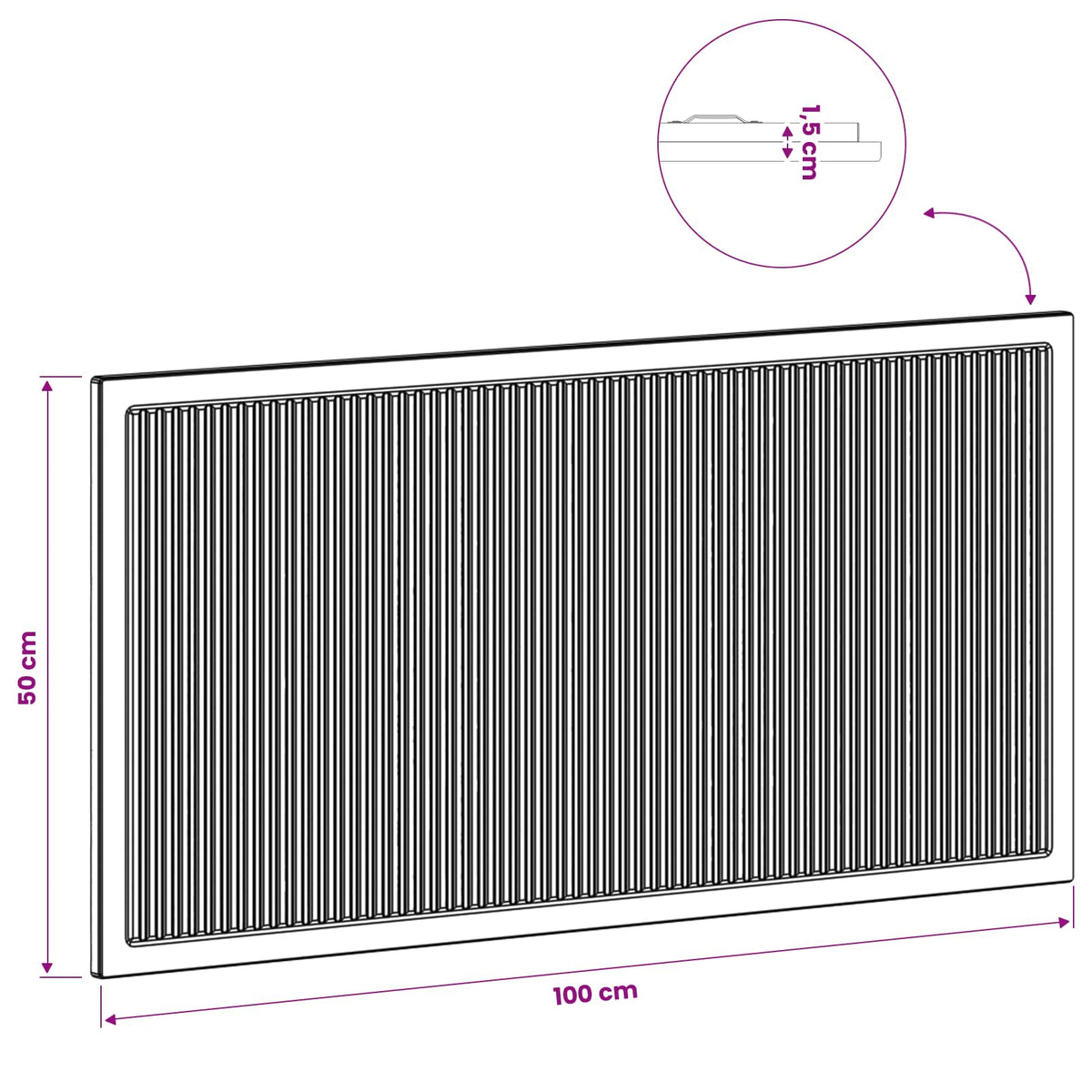 Wall-Mounted Headboard EDE White Engineered Wood