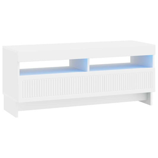 LED TV Cabinet EDE 100 x 35 x 43 cm White Engineered Wood LED TV Cabinet EDE 100 x 35 x 43 cm White Engineered Wood