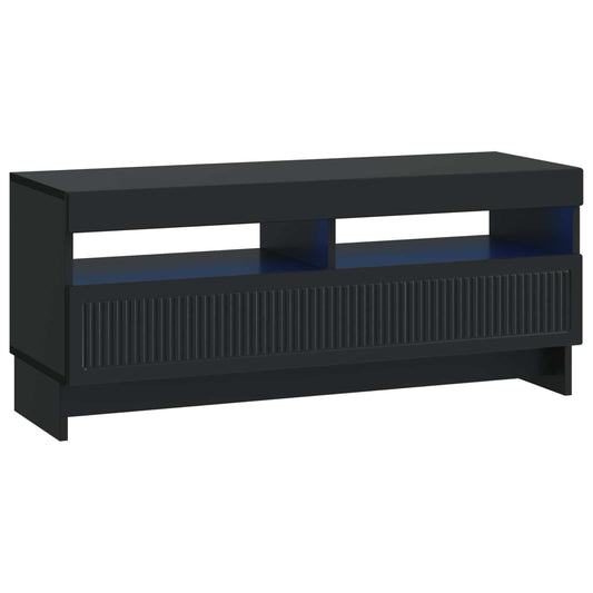 LED TV Cabinet EDE 100 x 35 x 43 cm Black Engineered Wood LED TV Cabinet EDE 100 x 35 x 43 cm Black Engineered Wood