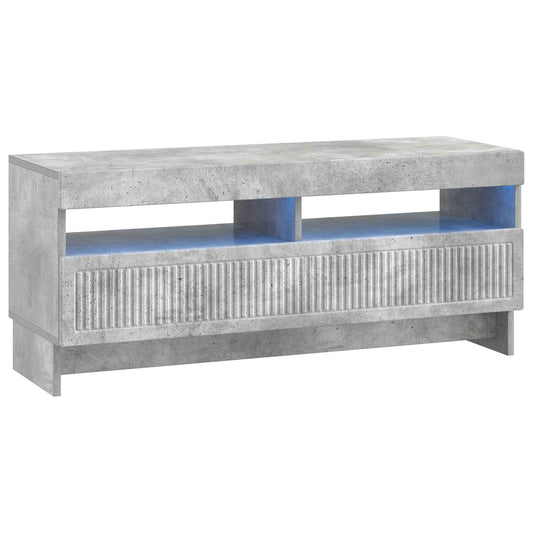 LED TV Cabinet EDE 100 x 35 x 43 cm Concrete Grey LED TV Cabinet EDE 100 x 35 x 43 cm Concrete Grey