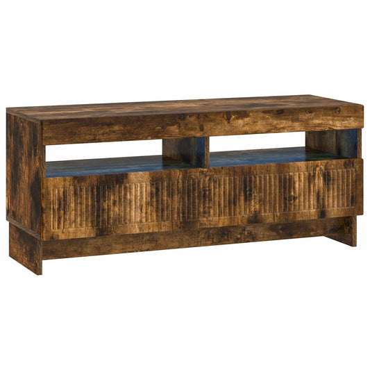 LED TV Cabinet EDE 100 x 35 x 43 cm Smoked Oak Engineered Wood LED TV Cabinet EDE 100 x 35 x 43 cm Smoked Oak Engineered Wood