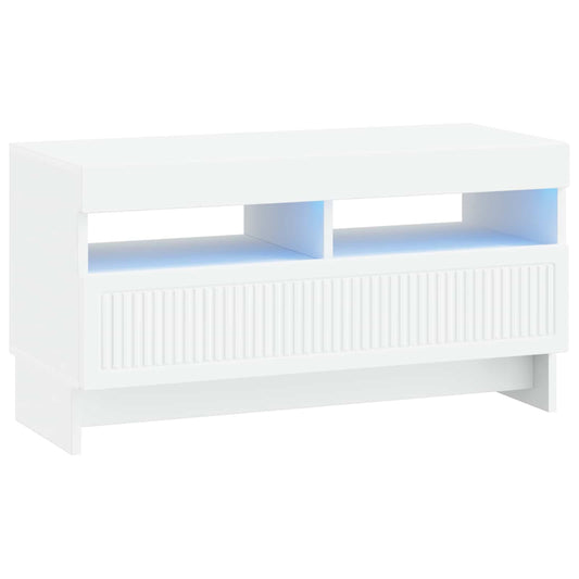 LED TV Cabinet ALKMAAR 81 x 35 x 43 cm White Engineered Wood LED TV Cabinet ALKMAAR 81 x 35 x 43 cm White Engineered Wood