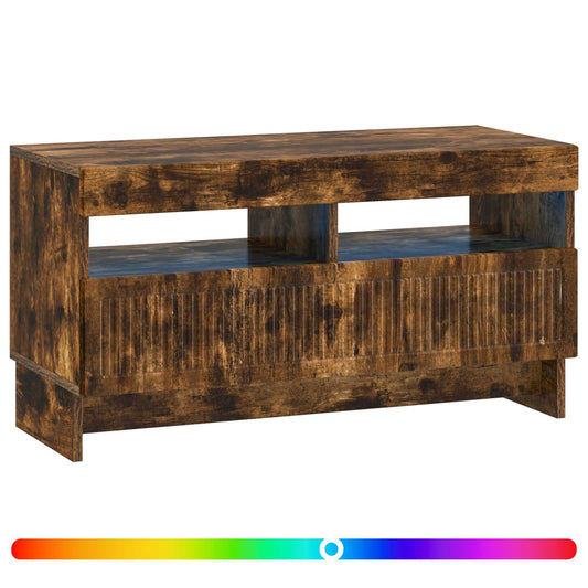 LED TV Cabinet Smoked Oak Engineered Wood LED TV Cabinet Smoked Oak Engineered Wood