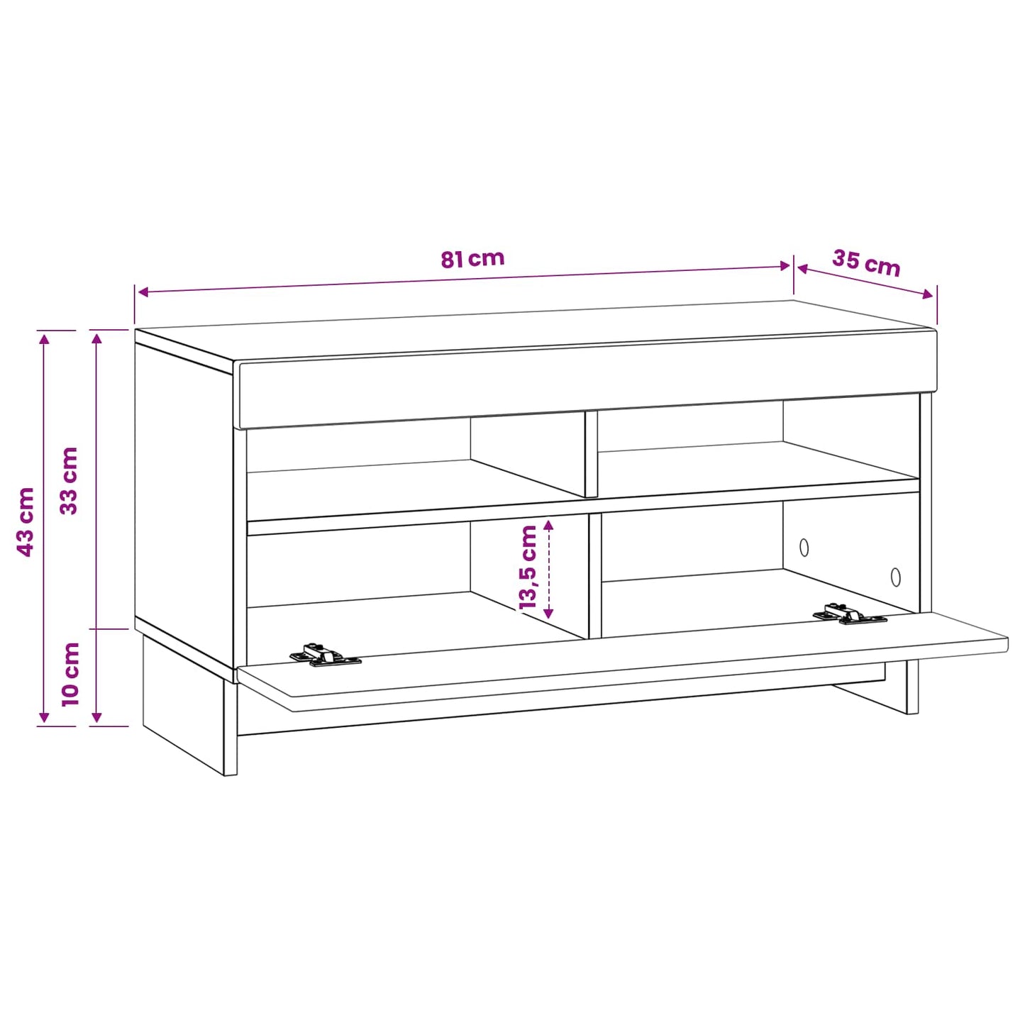 LED TV Cabinet Old Wood Engineered Wood