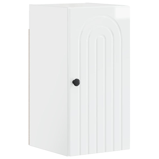 Bathroom Wall Cabinet ALKMAAR High Gloss White 30 x 31 x 59 cm Bathroom Wall Cabinet ALKMAAR High Gloss White 30 x 31 x 59 cm