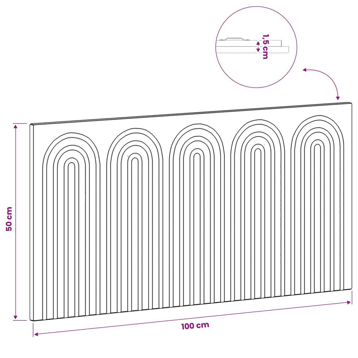 Wall-Mounted Headboard ALKMAAR White Engineered Wood