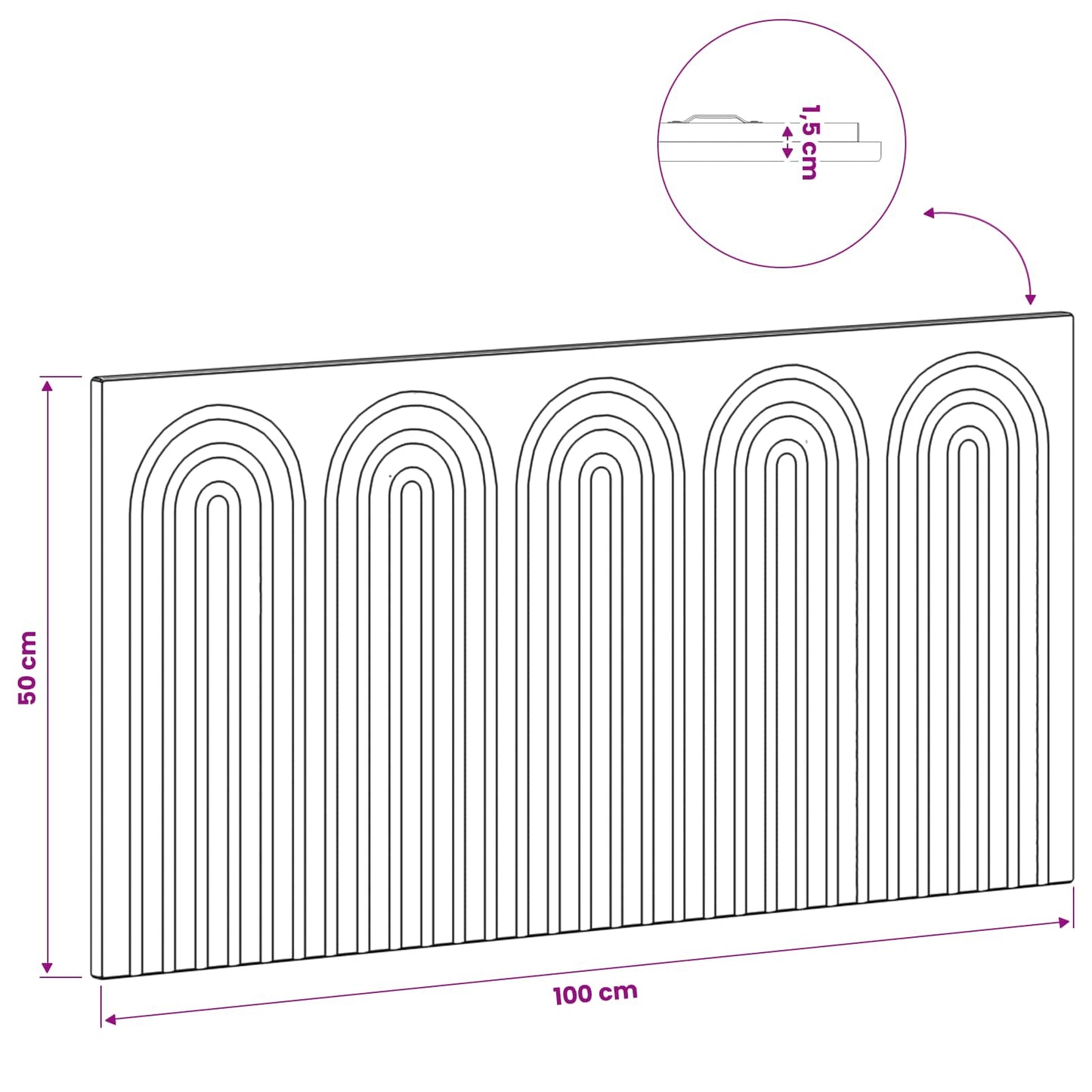 Wall-Mounted Headboard ALKMAAR Artisan Oak Engineered Wood