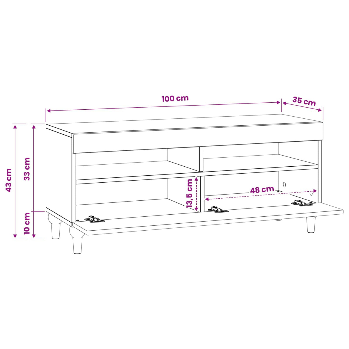LED TV Cabinet Old Wood Engineered Wood