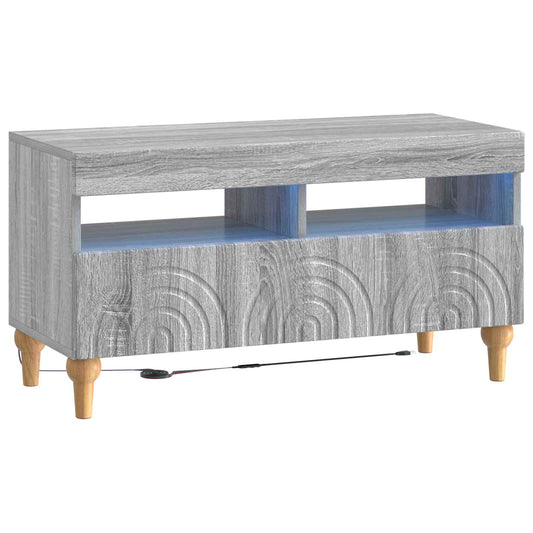 LED TV Cabinet ALKMAAR 81 x 35 x 43 cm Grey Sonoma LED TV Cabinet ALKMAAR 81 x 35 x 43 cm Grey Sonoma