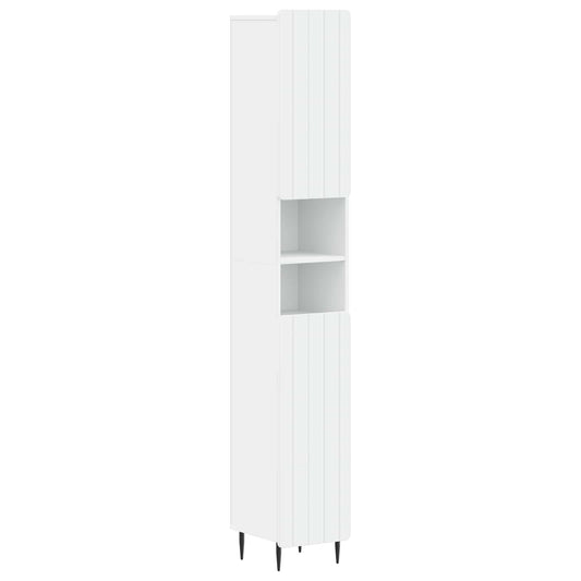 Bathroom Cabinet with Open Shelf ZWOLLE White Bathroom Cabinet with Open Shelf ZWOLLE White