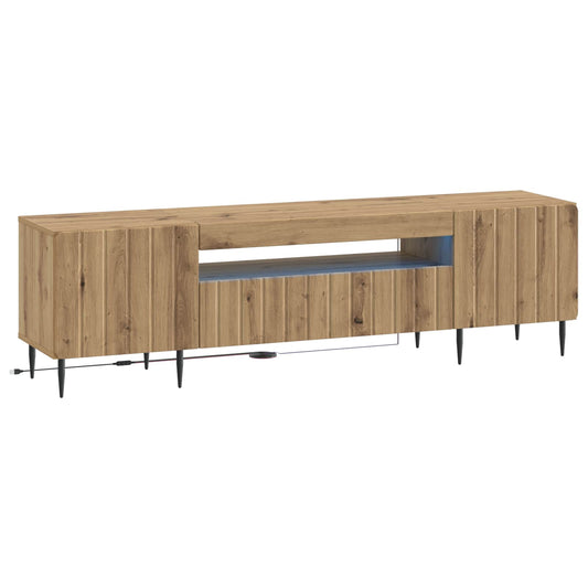 LED TV Cabinet ZWOLLE 153 x 35 x 43 cm Artisan Oak LED TV Cabinet ZWOLLE 153 x 35 x 43 cm Artisan Oak
