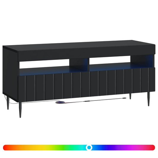 LED TV Cabinet Black Engineered Wood LED TV Cabinet Black Engineered Wood