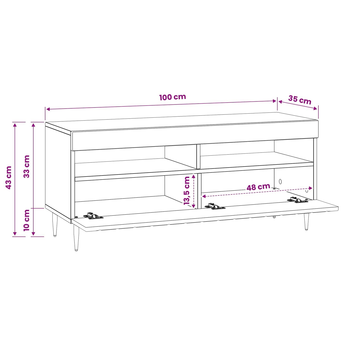 LED TV Cabinet Sonoma Oak Engineered Wood