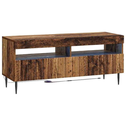 LED TV Cabinet ZWOLLE 100 x 35 x 43 cm Old Wood Engineered Wood LED TV Cabinet ZWOLLE 100 x 35 x 43 cm Old Wood Engineered Wood