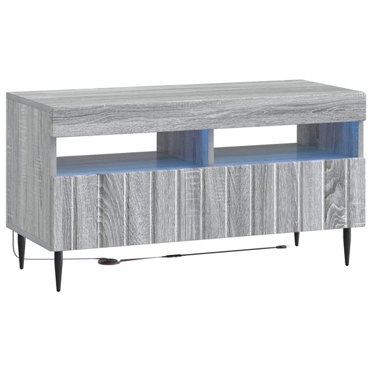 LED TV Cabinet ZWOLLE 81 x 35 x 43 cm Grey Sonoma LED TV Cabinet ZWOLLE 81 x 35 x 43 cm Grey Sonoma